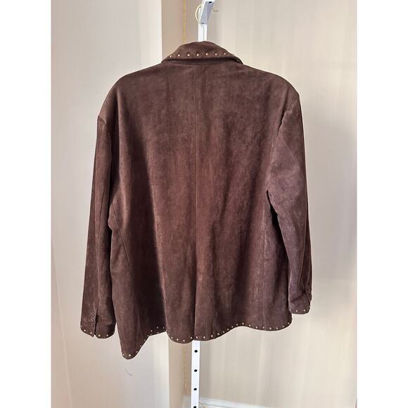 NWOT Blank NYC x Nuuly Studded Vegan Suede Blazer Jacket size 1X - Picture 8 of 9